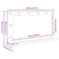 vidaXL Toaletné zrkadlo Čierny dub 80 x 45 x 18 cm Obdĺžnikový