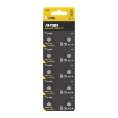 Technik Platinum alkalická gombíková batéria AG4 / LR66 / 177 / 377 (1,5V) B10 (TAG4-B10)