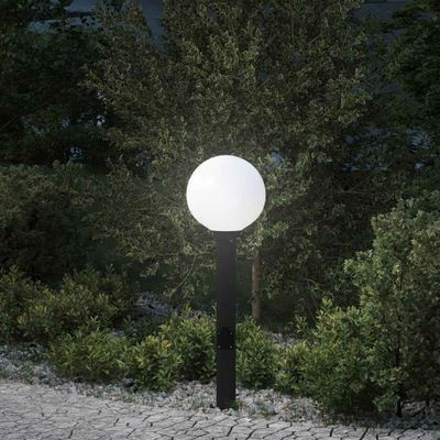 vidaXL Stĺpikové svietidlo so zásuvkou 80 cm čierne IP44