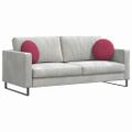 vidaXL Vankúše na sedenie 2 pcs Víno červené Ø 40 x 13 cm Zamat