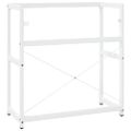 vidaXL Rám na umývadlo biely 79x38x83 cm železo