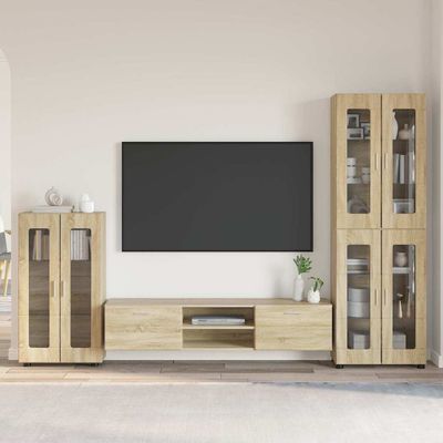 vidaXL Zostava TV skriniek FLORIN 3 pcs Sonoma dub Kompozitné drevo