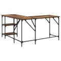 vidaXL Stôl Staré drevo 139 x 139 x 75 cm Kompozitné drevo