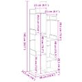 vidaXL skrinka na knihy Artisan Dub 48x25,5x140 cm Umelecké drevo