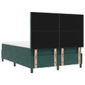 vidaXL Posteľ s pružinovým rámom Tmavozelená 140 x 190 cm Zamat