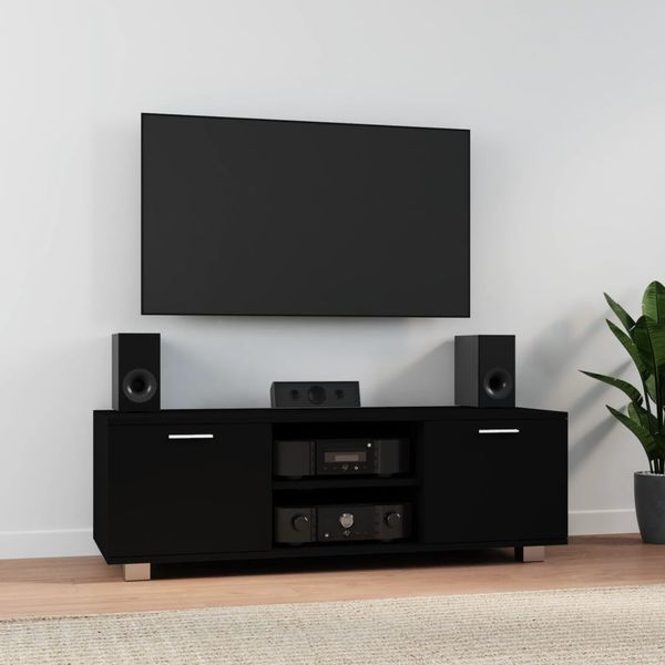 vidaXL TV skrinka čierna 120x40,5x35 cm spracované drevo