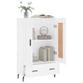 vidaXL Vysoká skrinka biela 69,5x31x115 cm kompozitné drevo