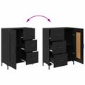vidaXL Highboard Čierny dub 69,5 x 34 x 180 cm Kompozitné drevo