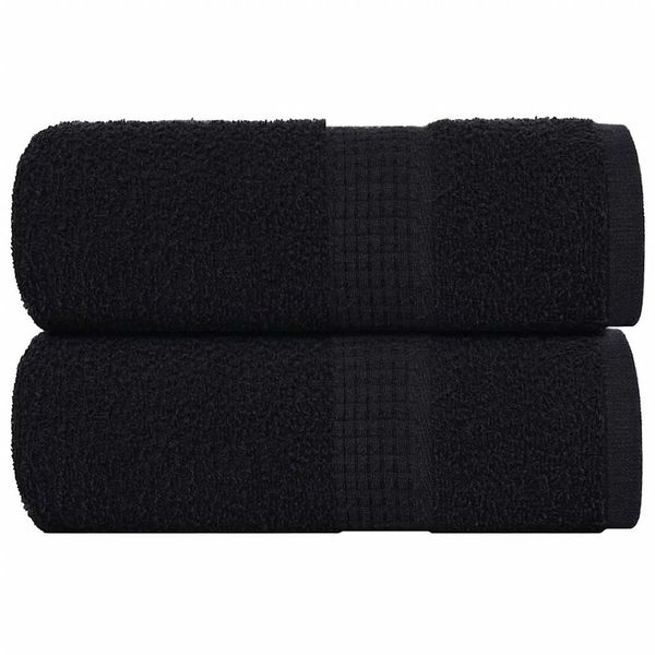 vidaXL Uteráky pre hostí FROGN 2 ks čierne 30x50 cm 360 g/m²