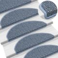 vidaXL Samolepiace nášľapy na schody vzhľad sisal 30ks 65x21x4cm modré