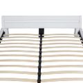 vidaXL Posteľ s matracom, LED, biela, umelá koža 160x200 cm