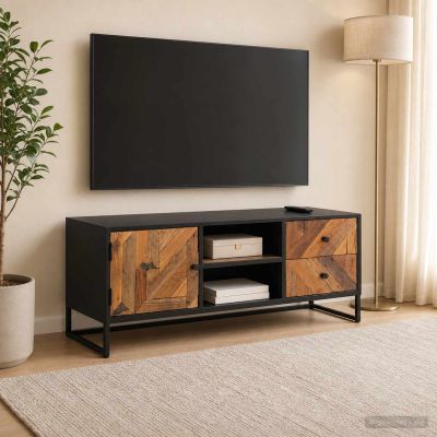 vidaXL TV skrinka so zásuvkou s úložiskom s dverami 105 x 30 x 40 cm