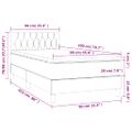 vidaXL Boxspring posteľ s matracom tmavosivá 90x200 cm látka
