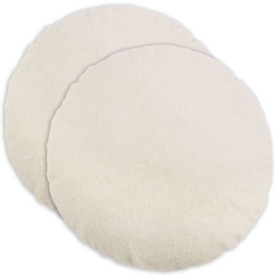 vidaXL Poťah na podložku 2 pcs HEERLEN Krémová Ø 50 cm Bouclé