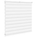 vidaXL Zebra roleta biela 140x100 cm šírka látky 135,9cm polyester