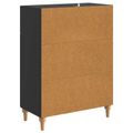 vidaXL Servírovacia skriňa Čierna 66 x 34,5 x 90 cm Kompozitné drevo