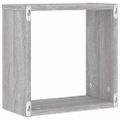 vidaXL Nástenné police 6 ks sivé dub sonoma 30x15x30 cm