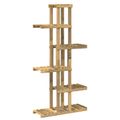 vidaXL Stojan na rastliny Biela 68 x 23,5 x 140 cm