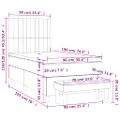 vidaXL Posteľný rám boxspring s matracom krémový 90x190 cm látka