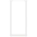 vidaXL Nohy ku konzolovému stolu v tvare U, 2 ks, biele, 38 x (72-73) cm, oceľové