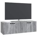 vidaXL Nástenná TV skrinka Nástenný Sivá sonoma 98 x 31 x 30 cm