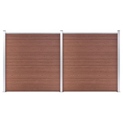 vidaXL Záhradný plot WPC 353x186 cm hnedý