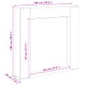 vidaXL Obloženie krbu dub artisan 100x20x100 cm kompozitné drevo