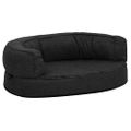 vidaXL Ergonomický matrac pre psa 60x42 cm ľanový vzhľad flís čierny