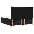 vidaXL LED box s pružinami s čelnou doskou Čierna 180 x 200 cm látka