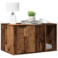 vidaXL Uzavretý box na stelivo staré drevo 80x50x45cm kompozitné drevo