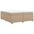 vidaXL Boxspring posteľ s matracom kapučínová 200x200 cm umelá koža