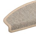 vidaXL Schodové rohože 15 ks 65x21x4 cm strieborné polkruhové veľké