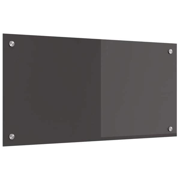 vidaXL Kuchynský obklad Tmavo šedá 80 x 40 cm tvrdené sklo