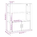 vidaXL Komoda lesklá biela 80x30x90 cm spracované drevo