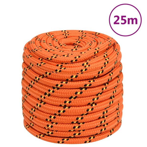 vidaXL Lodné lano oranžové 18 mm 25 m polypropylén