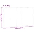 vidaXL Vankúš na čelo postele Hanko tmavohnedý 80 cm látka