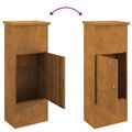vidaXL Schránka na balíky s úložiskom Hrdzavý 44,5 x 29 x 110,5 cm