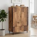 vidaXL Servírovacia skriňa Staré drevo 66 x 34,5 x 97 cm