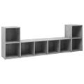 vidaXL TV skrinky 4 ks, betónovo sivé 72x35x36,5 cm, kompozitné drevo