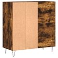 vidaXL Skrinka na platne dymový dub 84,5x38x48 cm kompozitné drevo