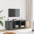 vidaXL TV skrinka sivá 110,5x35x44 cm masívna borovica
