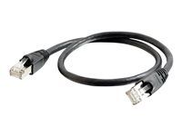 Patch kábel - RJ-45 (M) do RJ-45 (M) - 7 m - STP - CAT 6a - lisovaný, prevedenie bez hrbolkov, lišta - čierna