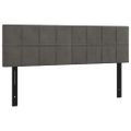 vidaXL Čelá postele 2 ks tmavosivé 72x5x78/88 cm zamat