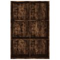 vidaXL Knižnica/komoda dymový dub 66x30x98 cm spracované drevo