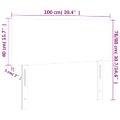 vidaXL Čelo postele s LED tmavosivé 100x5x78/88 cm zamat