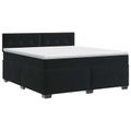 vidaXL Posteľ boxspring s matracom Čierna 140 x 200 cm Zamat