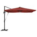 vidaXL Roma Parasol Červená 286 x 284 x 270 cm Hliník a polyester