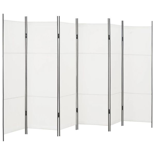 vidaXL 6-panelový paraván biely 300x180 cm