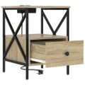 vidaXL Nočný stolík Sonoma dub 41,5 x 40,5 x 55 cm Kompozitné drevo