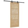 vidaXL Posuvné dvere Prírodná a čierna 86 x 211 cm Borovicový masív